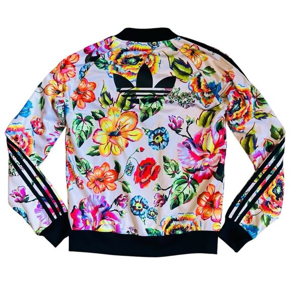 Adidas x Farm Rio Women’s Sz XS Floral Track Jacket Tropical Flotilla Full Zip - Picture 8 of 14